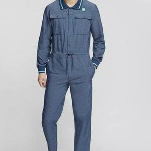 Nike Woven Overalls Miami Navy Blue Jumpsuit